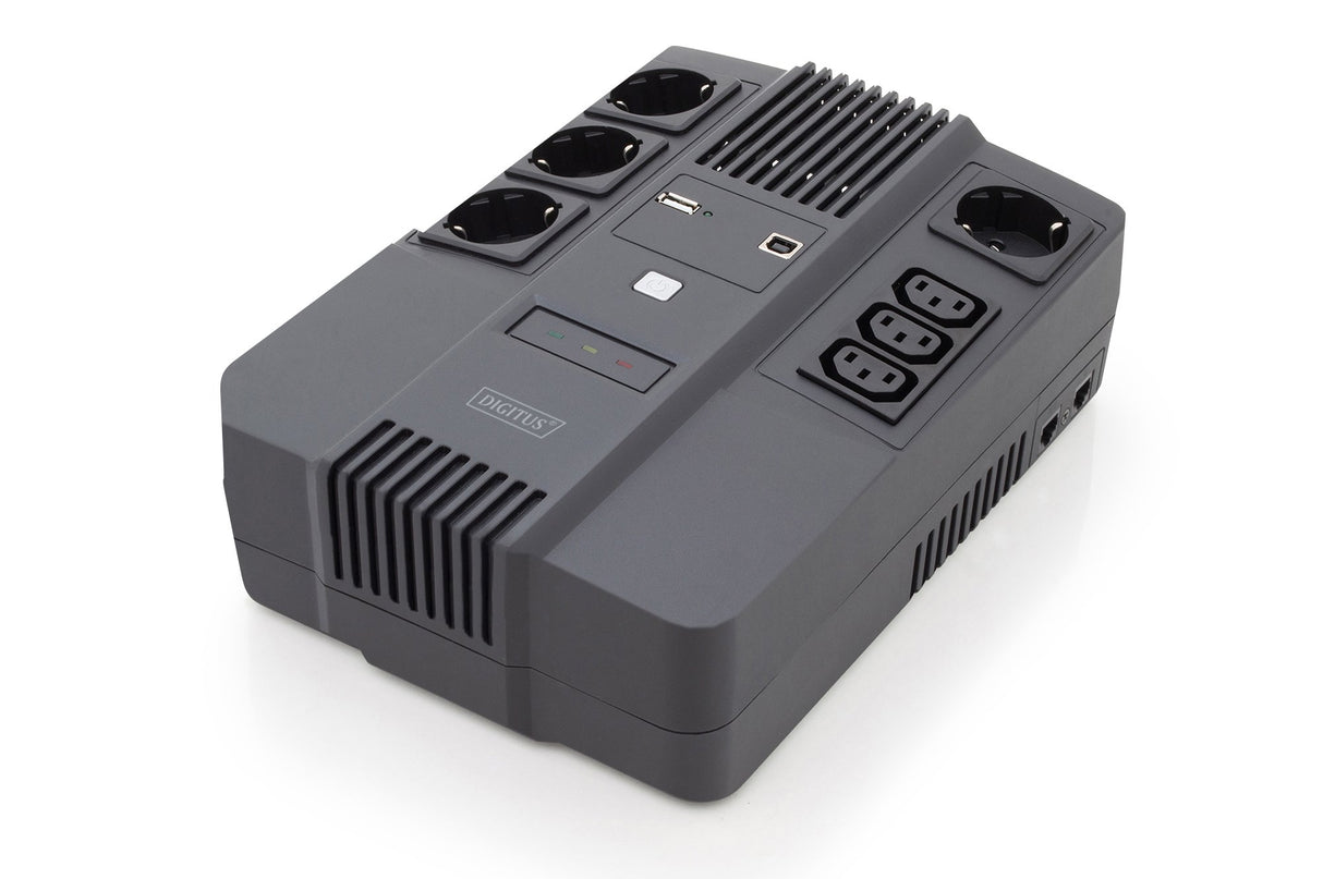 EAN 4016032456582 - Digitus DN-170111 sistema de alimentación ininterrumpida (UPS) Línea interactiva 0,8 kVA 7 salidas AC imagen 1