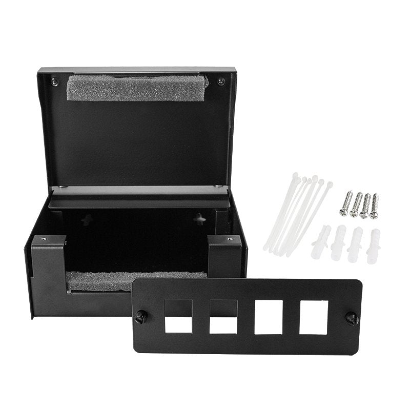 Logilink Consolidation Point Box For 4 Keystone Jacks, Metal, Negro