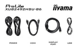 EAN 4948570122578 - iiyama XUB2492HSU-B6 pantalla para PC 60,5 cm (23.8") 1920 x 1080 Pixeles Full HD LED Negro imagen 9