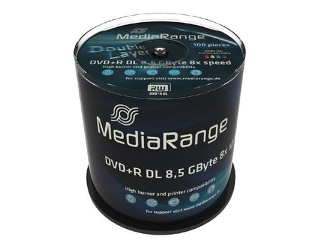 EAN 4260057126252 - MediaRange MR471 DVD en blanco 8,5 GB DVD+R DL 100 pieza(s) imagen 1