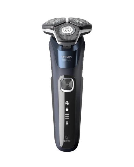 EAN 8720689008440 - Philips SHAVER Series 5000 S5885/10 afeitadora Máquina de afeitar de rotación Recortadora Negro, Azul imagen 2