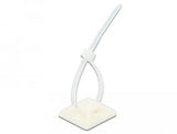 Base De Fijación De Delock 25 X 25 Mm Con Unión De Cable L 150 X W 3.6 Mm De Blanco, 10 Pares 18677