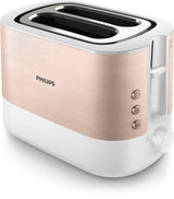 Philips Viva Collection Hd2638/11 Tostadora 7 2 Rebanada(S) 950 W Oro Rosa, Blanco