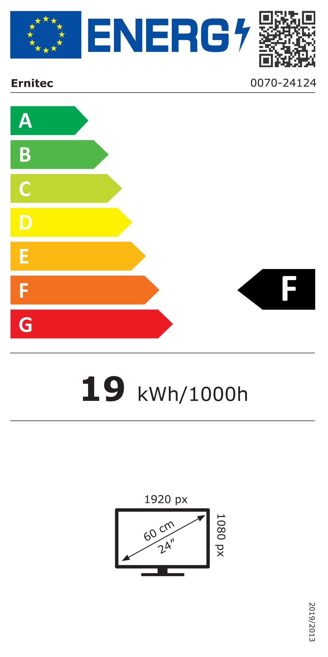 EAN 5715063136867 - Ernitec 0070-24124-POE LED display 61 cm (24") 1920 x 1080 Pixeles Full HD Negro imagen 2