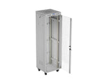 Lanberg Rack Cabinet 19" Free-Standing 42u 600x600 Flat Pack With Glass Door Lcd Grey V2