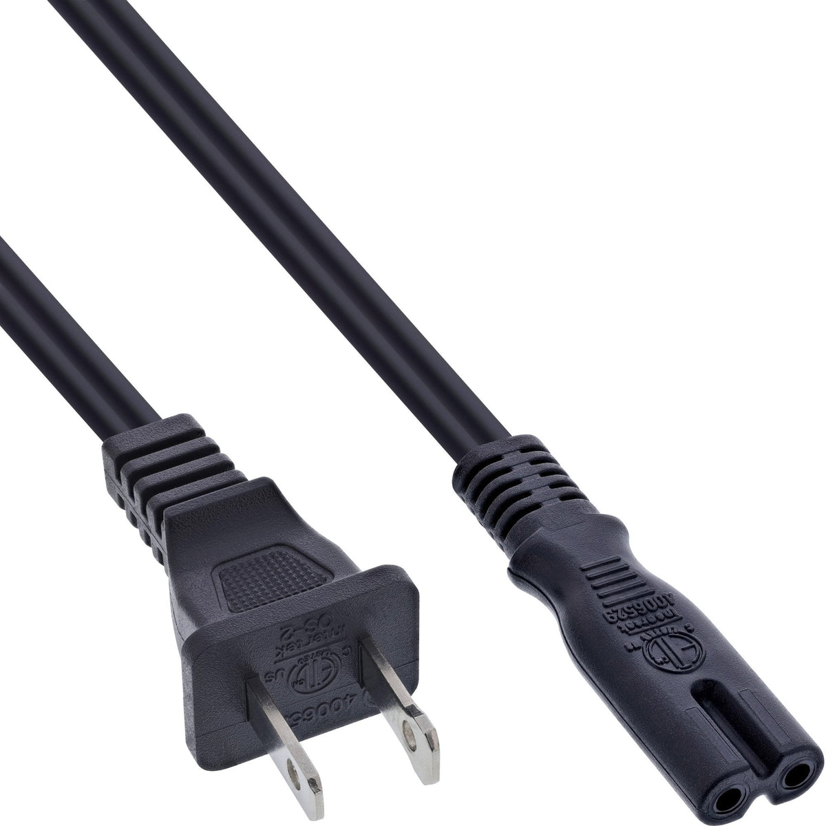 65pcs. Bulk-Pack Inline® Power Cable Mains Plug Usa A Euro 8 Socket 1.8m