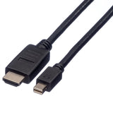 EAN 7611990134007 - ROLINE 11.04.5791 adaptador de cable de vídeo 2 m Mini DisplayPort Negro imagen 1