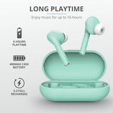 Auricular Trust Nika Wireless Bluetooth Earphones Carcasa Carga Turq 23703