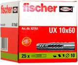EAN 4006209627617 - Fischer 62761 tornillo de anclaje y taco 25 pieza(s) imagen 3