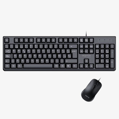 EAN 8435099535263 - Approx APPMX245 teclado Ratón incluido Universal USB QWERTY Español Negro imagen 1