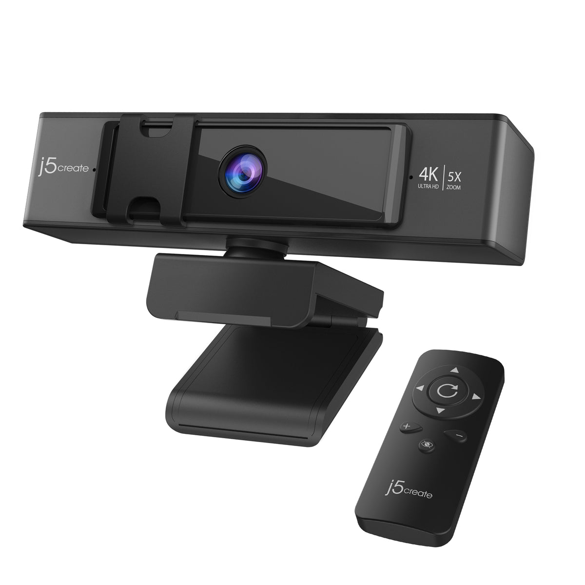 J5create Jvcu435-N Cámara Web Usb 4k Ultra Hd Con Control Remoto Con Zoom Digital De 5x