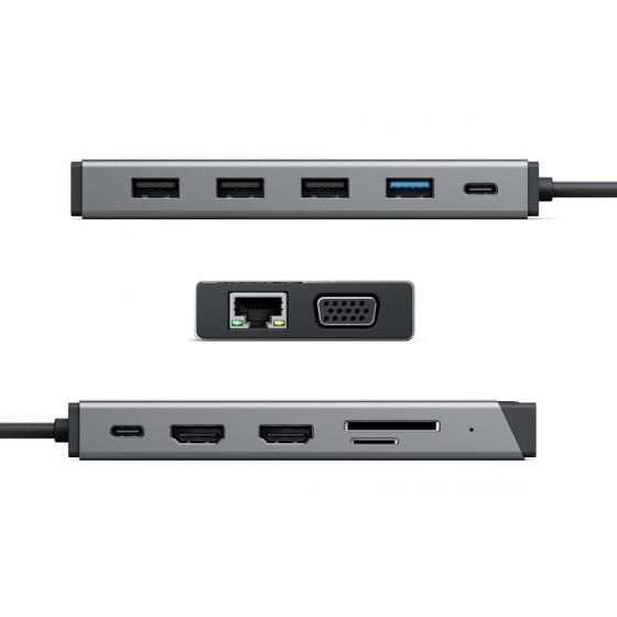 Alogic Dv3 Alámbrico Usb 3.2 Gen 1 (3.1 Gen 1) Type-C Plata