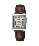 Casio Ltp-V007l-9budf Analoge Armbanduhr, Plata/Braun