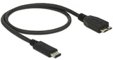Delock Cable Usb 3.1, Gen2 Usb-Type-C > Usb Micro-B 0,5 M Negro