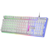 Mars Gaming Mk220 Teclado Gaming - Tecnologia H-Mech - Iluminacion Frgb Rainbow Halo - Panel De Aluminio - Alta