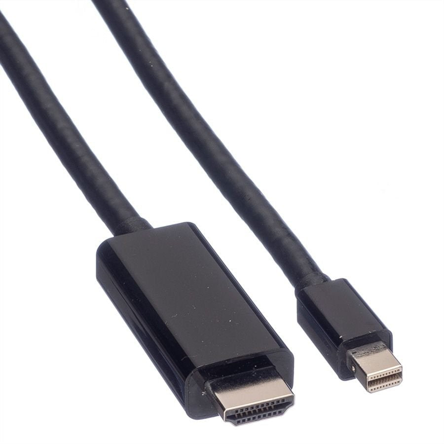 Value Mini Displayport Cable, Mini Dp-Uhdtv, St St, Schwarz, 1 M