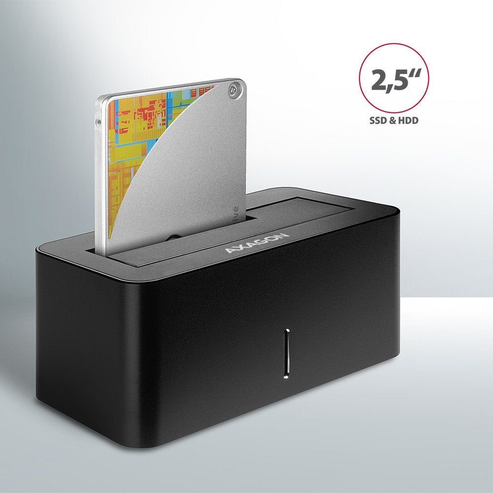 Axagon Adsa-Sn, Usb 3.2 Gen1 - Sata 6g, Estacion De Acoplamiento Hdd / Ssd De 2.5 "/3.5"