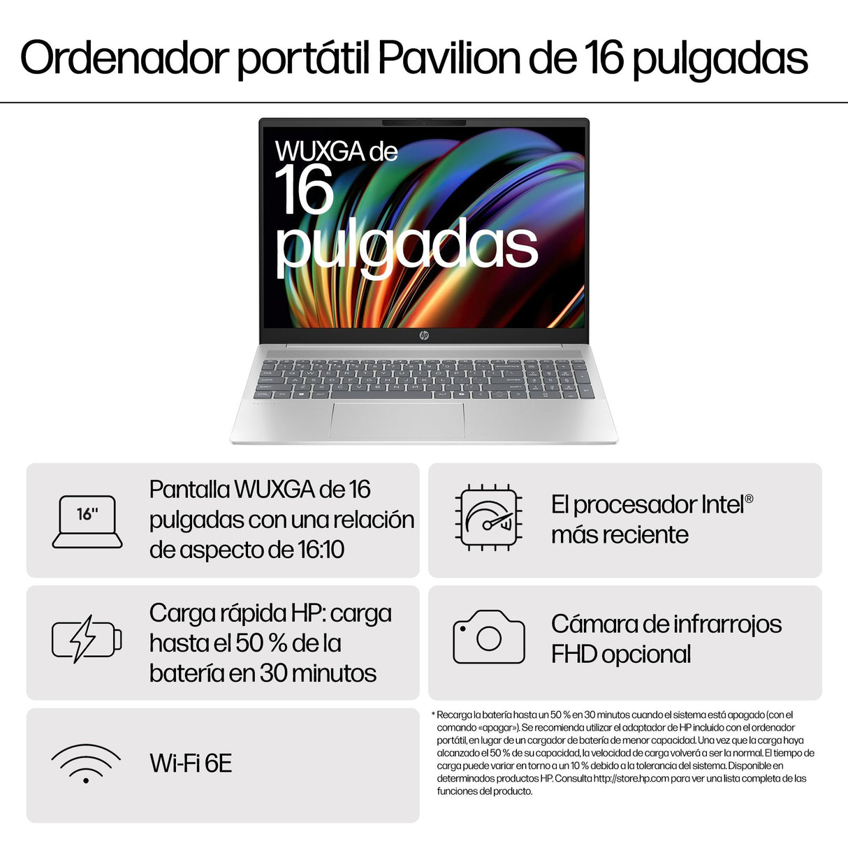 EAN 0198701576372 - HP Pavilion 16-af0022ns Intel Core Ultra 5 125U Portátil 40,6 cm (16") 2K 16 GB LPDDR5x-SDRAM 512 GB SSD  imagen 4