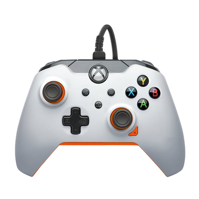 Controlador Con Cable Pdp - Atomic White, Gamepad Blanco/Naranja, Para Xbox Series Xs, Xbox One, Pc 049-012-Wo