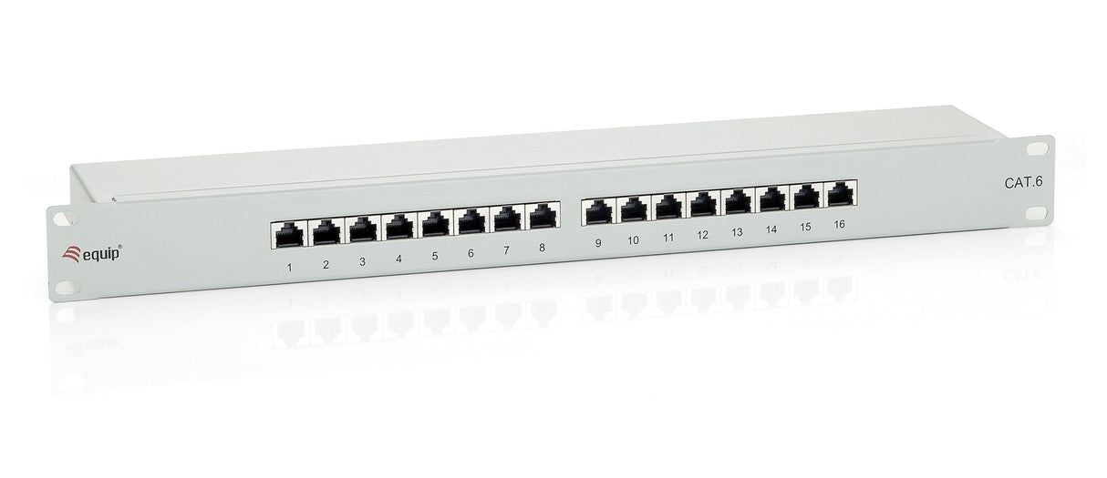 Equip Patch Panel 16 Puertos Categoria 6 Apantallado Gris Claro