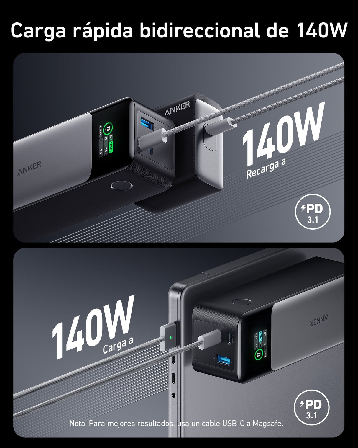 EAN 0194644098728 - Anker 737 24000 mAh Negro, Plata imagen 17