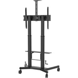 Soporte De Suelo Para Pantalla Profesional Vision Garantía De Por Vida Carro De Acero Para Pantallas De 55-100" Con Tamaños Vesa De Hasta 800 X 600 Manivela Para Ajustar La Altura Ajuste De Inclinación Estante Grande Para Portátil O Barra D