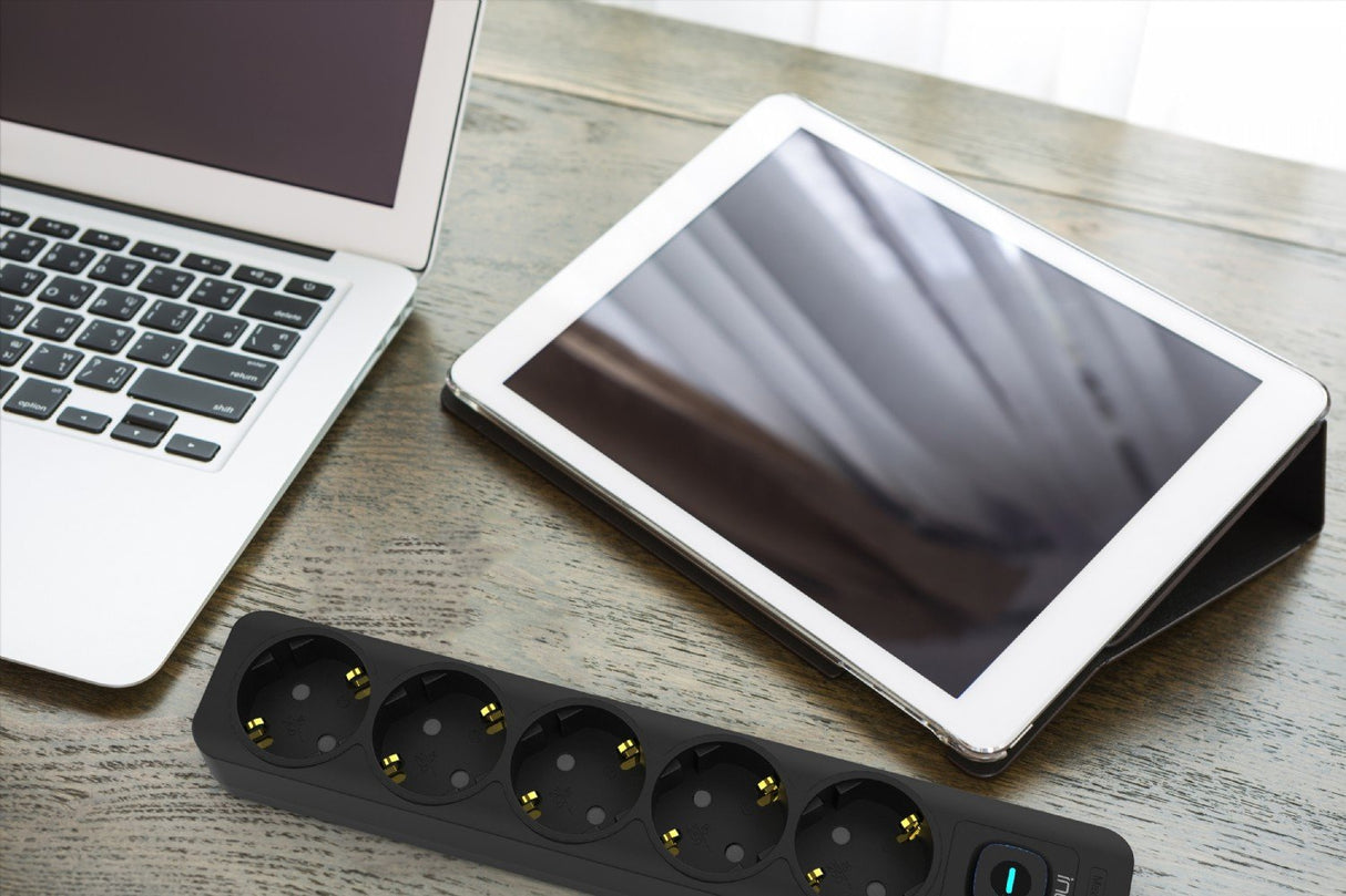 Regleta Inca Ipw-44sy  Negro 5 Salidas Ac 230 V 1,5 M