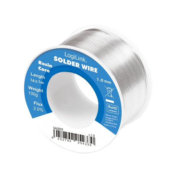 Carrete De Estaño 1mm  100gr 2% Cobre Logilink
