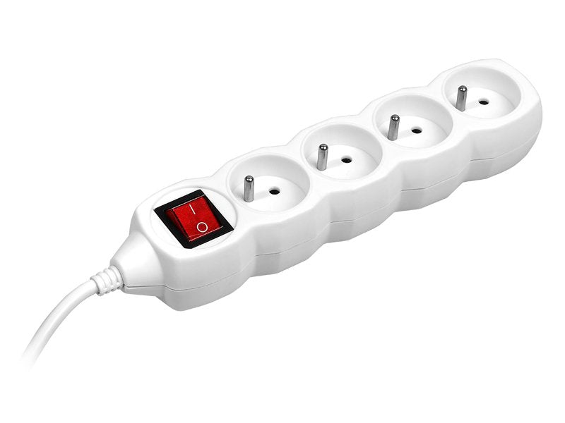 Tracer Regleta 4 Tomas Con Interruptor Cable Alargador 3.0m Blanco