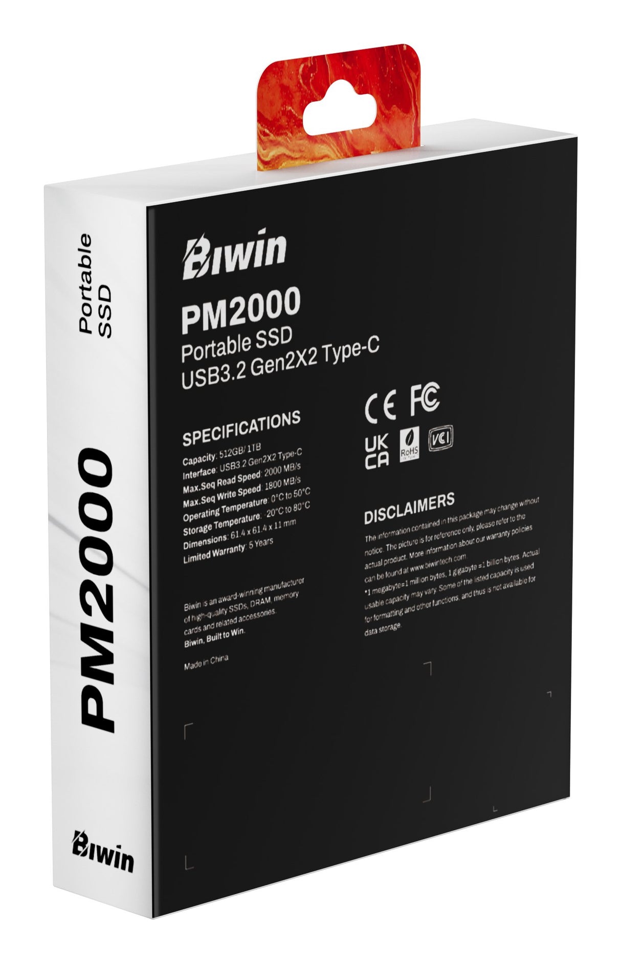 EAN 6955914623637 - Biwin PM2000 512 GB USB Tipo C USB 3.2 Gen 2x2 Blanco imagen 15