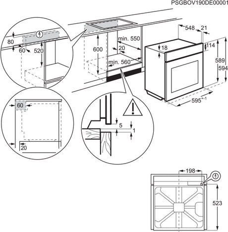 EAN 7333394046198 - AEG Series 5000 OU5PB40SM 72 L 2990 W Negro, Acero inoxidable imagen 10