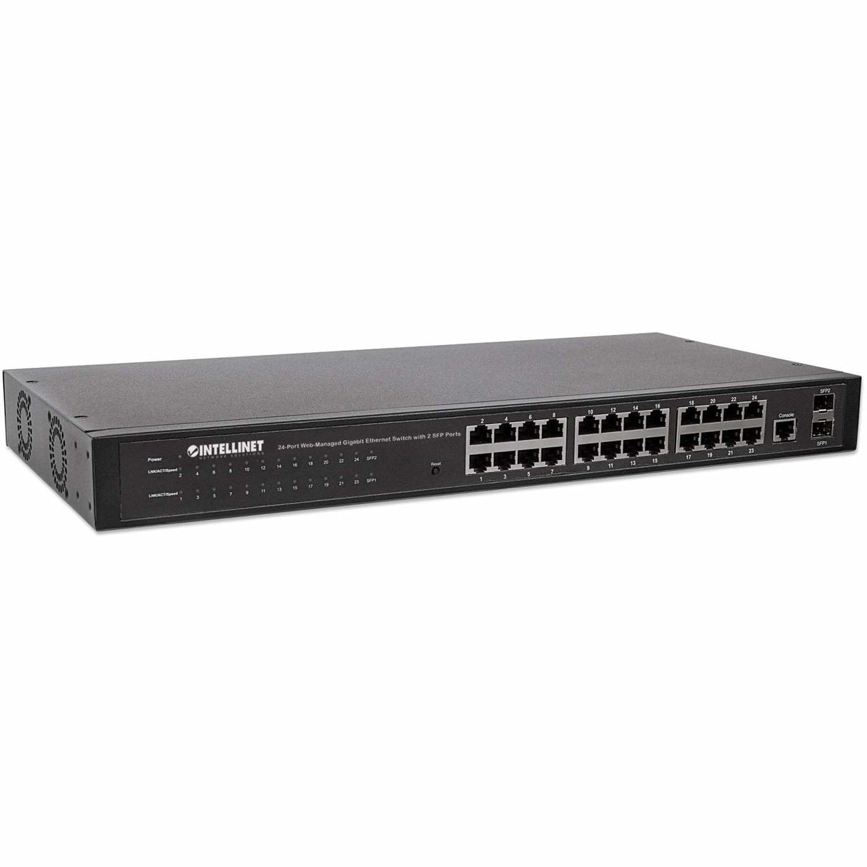 EAN 0766623560917 - Intellinet 560917 switch Gestionado Gigabit Ethernet (10/100/1000) 1U Negro imagen 3