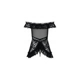 Babydoll Negro L/Xl, Obsessive - Flores