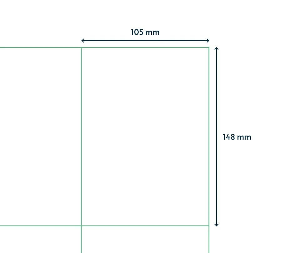 A4 Label 105x148 Mm. 4 Labels  Per Sheet, 400 Labels Per