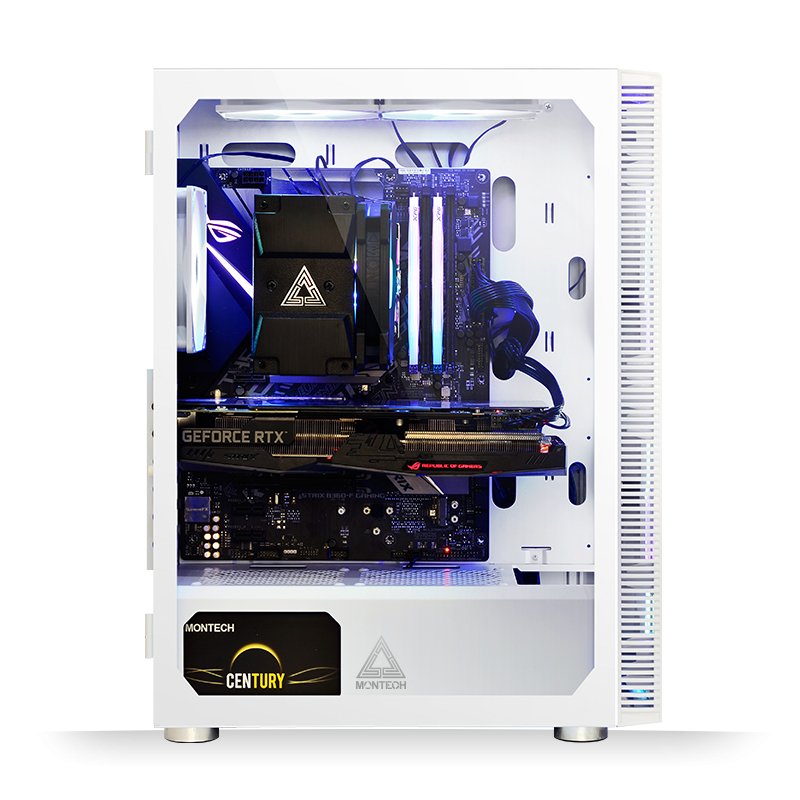 Caja Pc Montech X3 Glass Midi-Tower, Rgb, Temperojo Glass -Blanco