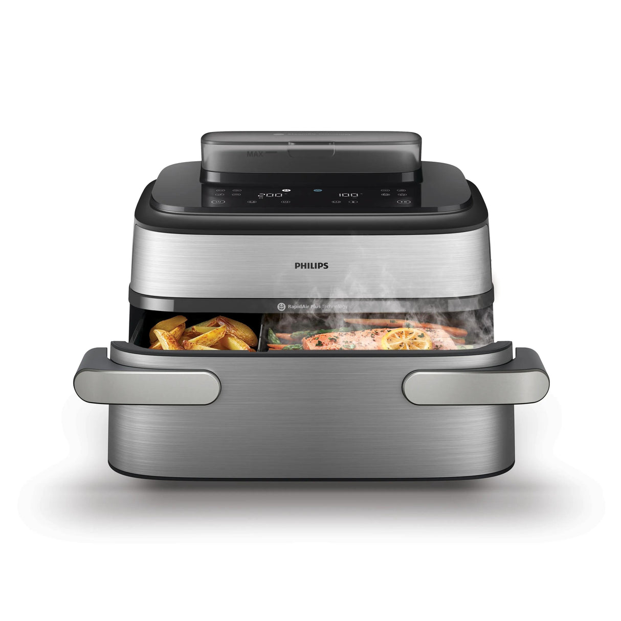 Philips Airfryer Na565 02 Megabasket 9,5l 2750w Silver Negro (Na565/02)