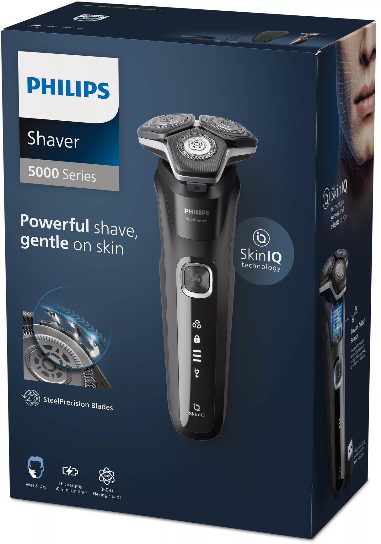 EAN 8720689008082 - Philips SHAVER Series 5000 S5898/35 afeitadora Máquina de afeitar de rotación Recortadora Negro imagen 4
