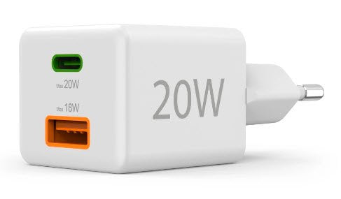 Cargador  Hama 00201991 De Dispositivo Móvil Auriculares, Batería Portátil, Smartphone, Tableta Blanco Corriente Alterna Carga Rápida Interior