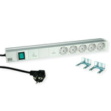 Bachmann 48,26cm 19zoll 1he 5xcee7 3 1xschalter 1xgvs-Plus 2,0m Cee7 7