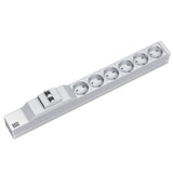 Bachmann 48,26cm 19zoll Steckdosenleiste 6xschutzkontakt 1x Leitungsschutzschalter 2m