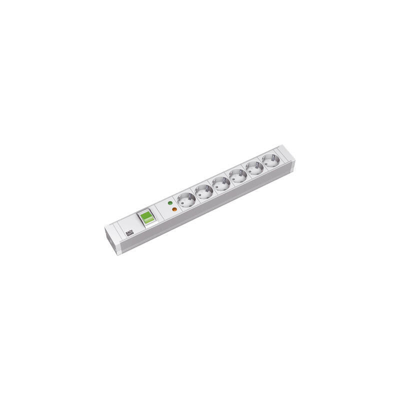 Bachmann 19" Pvc 6xcee7/3 1xschalter 1xspd Corriente 2,0m Cee7/7
