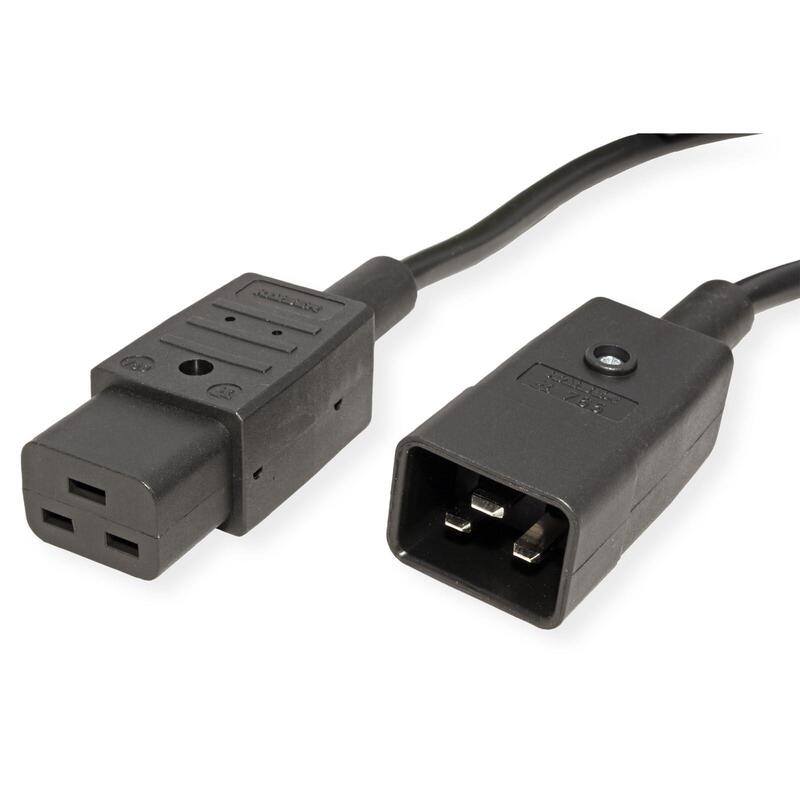 Bachmann Cable De Alimentación Iec320 C19-C20 16a 250v Conexión Iec Negro 1m