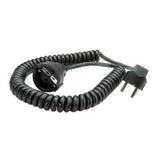 Bachmann Contacto De Protección-Spiralverlngerung 230v 16a, Negro, 4 M