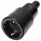 Bachmann Goma Maciza Acoplador Cee7 3 Vollgmmi Ip44 Vde, Protección Antidoblez Montable, Negro