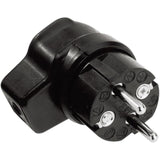 Bachmann Goma Maciza Conector Acodado, Negro Con Contacto De Protección