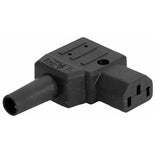 Bachmann Kaltgertekupplung Iec320 C13 Rechtsgewinkelt 10a 250vac Schwarz Schraubanschluss
