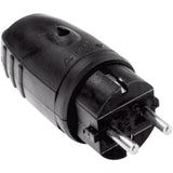 Bachmann Schutzkontaktgummistecker Negro Sin Protección Antidoblez Montable