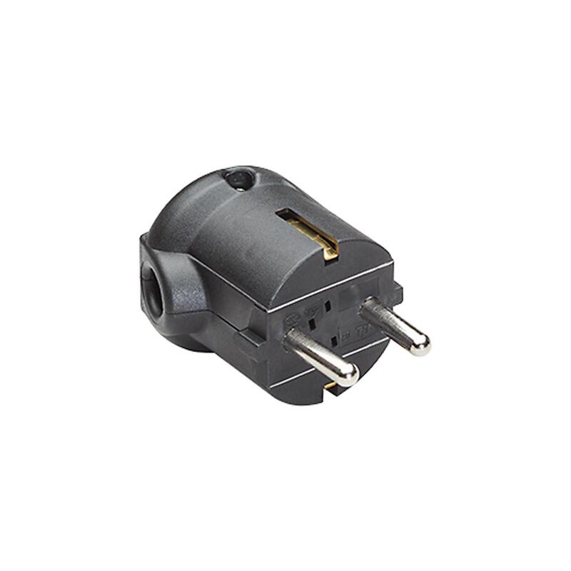Bachmann Schutzkontaktstecker Schwarz Bruchfest Montierbar Ip 20 Winkel