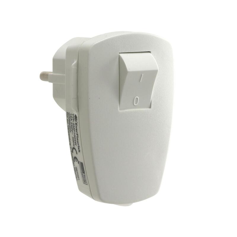 Bachmann Schutzkontaktstecker Weiss Abschaltbar Wippschalter 2-P