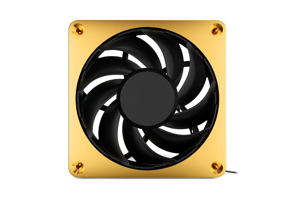 Ventilador  Alphacool Apex Stealth Metal Power 120mm Lüfter 3000rpm Dorado/Negro